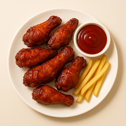 11. Chicken Wings & Chips (5 Pcs) 