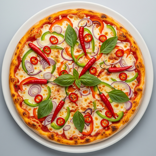 61. Spicy Vegetarian Pizza 